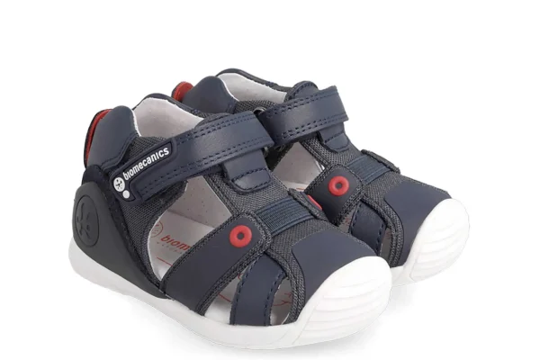 Niño Biomecanics Sandalias^Sandalias Primeros Pasos 222132/A Azul Marino (Rejilla)